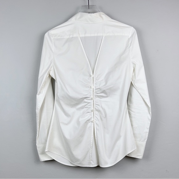 White House Black Market Ruched Button Up Shirt - Picture 2 of 5